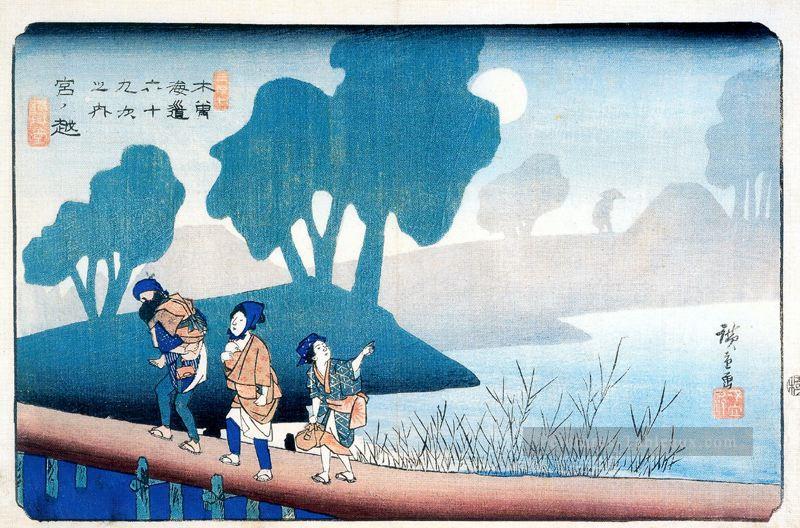 miyanokoshi Utagawa Hiroshige japonais Peintures à l'huile